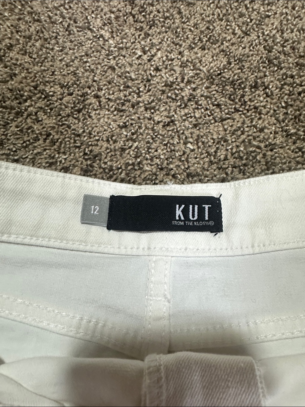 Kut from the Kloth White Denim Mini Skirt with Front Pockets - Picture 4 of 10